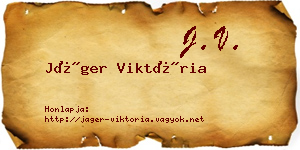 Jáger Viktória névjegykártya